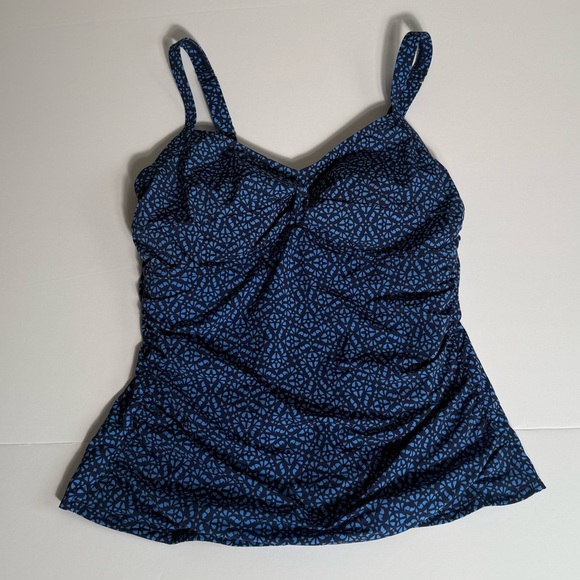 L.L. Bean Other - LL Bean Slimming Swimwear Tankini Top Women’s 14 Regular Shaping UPF 50+